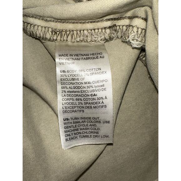 Chicos Womens Lightweight Moto Hip Length Full Zip Coat Jacket Green Sz 2 Lrg 12 - Picture 8 of 8